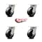 Service Caster 5 Inch Kingpinless Phenolic Wheel Swivel Top Plate Caster SCC, 4PK SCC-KP30S520-PHR-4 - alternate 5